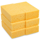 LTWHOME Extra Large Natural Cellulose Sponges 7-1/2 Inch x 4 Inch x 2 Inch Non-Scratch Durable Cleaning Sponges(Pack of 6)