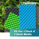 LTWHOME Fish Pond Foam Filter Sponge Set 17Inch X 11Inch Media (Pack Of 3 Sets)