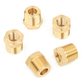 LTWFITTING Brass Pipe Hex Bushing Reducer Fittings 3/8 Inch Male x 1/8 Inch Female NPT Fuel(Pack of 5)