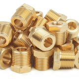 LTWFITTING Brass Pipe Hex Bushing Reducer Fittings 3/8 Inch Male x 1/8 Inch Female NPT Fuel(Pack of 200)