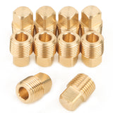 LTWFITTING Brass Pipe Square Head Plug Fittings 1/8 Inch Male NPT Air Fuel Water Boat(Pack of 10)