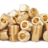 LTWFITTING Brass Pipe Square Head Plug Fittings 1/8 Inch Male NPT Air Fuel Water Boat(Pack of 50)