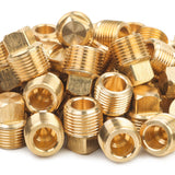 LTWFITTING Brass Pipe Square Head Plug Fittings 3/8 Inch Male NPT Air Fuel Water Boat(Pack of 300)