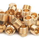 LTWFITTING Brass Pipe Square Head Plug Fittings 1/2 Inch Male NPT Air Fuel Water Boat(Pack of 300)