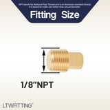 LTWFITTING Brass Pipe Solid Square Head Plug Fittings 1/8 Inch Male NPT Air Fuel Water Boat(Pack of 1000)