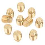 LTWFITTING Brass Pipe Square Solid Head Plug Fittings 3/8 Inch Male NPT(Pack of 10)