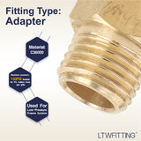 LTWFITTING Brass Pipe 1/4 Inch Female x 1/4 Inch Male NPT Adapter Fuel Gas Air(Pack of 400)