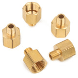 LTWFITTING Brass Pipe 3/8 Inch Female x 1/8 Inch Male NPT Adapter Fuel Gas Air(Pack of 5)