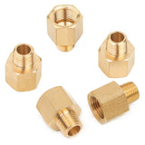 LTWFITTING Brass Pipe 3/8 Inch Female x 1/4 Inch Male NPT Adapter Fuel Gas Air(Pack of 5)