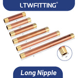 LTWFITTING Assortment Kit Total length (5" 5-1/2" 6" 8" 10" 12") x 3/4" Male NPT Brass Pipe Nipple Set (Pack of 6)