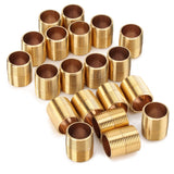 LTWFITTING Brass Pipe Close Nipples Fitting 1 Inch Male NPT(Pack of 20)