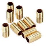 LTWFITTING Brass Pipe Close Nipple Fitting 1/8 Male NPT x Close Air Water(Pack of 10)