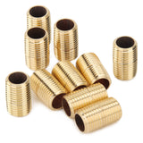 LTWFITTING Brass Pipe Close Nipple Fitting 1/4 Inch Male NPT x Close(Pack of 10)