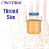 LTWFITTING Assortment Kit 1" 1-1/4" 1-1/2" 2" NPT Male Brass Pipe Close Nipple Set (Pack of 12)