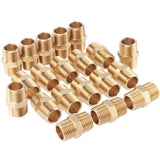 LTWFITTING Brass Pipe Hex Nipple Fitting 1/2 x 1/2 Inch Male Pipe NPT MNPT MPT Air Fuel Water(Pack of 20)