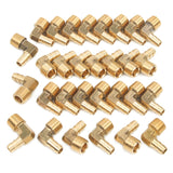 LTWFITTING 90 Degree Elbow Brass Barb Fitting 1/4 ID Hose x 1/8-Inch Male NPT Air(Pack of 25)