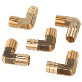 LTWFITTING 90 Degree Elbow Brass Barb Fitting 5/8¡± ID Hose x 3/8-Inch Male NPT Fuel Boat Water(Pack of 5)