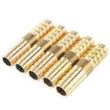 LTWFITTING Brass Barb Splicer Mender 3/8-Inch ID Hose Fitting Air Water Fuel Boat(Pack of 5)