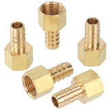 LTWFITTING Brass Fitting Coupler 1/2-Inch Hose Barb x 1/2-Inch Female NPT Fuel Water Boat(Pack of 5)