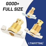 LTWFITTING Assortment Kit 1/8" 1/4" 3/8" NPT Male New Brass Drain Cock Set (Pack of 25)