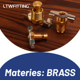 LTWFITTING Assortment Kit 1/8" 1/4" 3/8" NPT Male New Brass Drain Cock Set (Pack of 25)