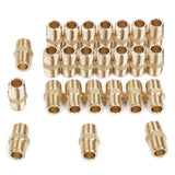 LTWFITTING Lead Free Brass Pipe Hex Nipple Fitting 1/4 Inch Male NPT Air Fuel Water(Pack of 25)