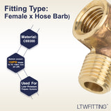 LTWFITTING Lead Free Brass Pipe 90 Deg 1/4 Inch NPT Street Elbow Forged Fitting (Pack of 25)