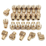 LTWFITTING Lead Free Brass Pipe 90 Deg 1/4 Inch NPT Street Elbow Forged Fitting (Pack of 25)