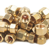 LTWFITTING Brass 1/2 Inch OD x 3/8 Inch OD Flare Forged Reducing Swivel Nut Union Tube Fitting(Pack of 100)