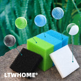 LTWHOME Value Pack of Fine Filters, Carbon Filters, Coarse Filters, Medium Foam Filters and Poly Filters Set Fit for Juwel Compact/BioFlow 3.0/ M (Pack of 74)