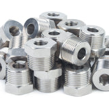 LTWFITTING Bar Production Stainless Steel 316 Pipe Hex Bushing Reducer Fittings 3/4 Inch Male x 1/4 Inch Female NPT Fuel Water Boat (Pack of 100)