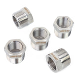 LTWFITTING Bar Production Stainless Steel 316 Pipe Hex Bushing Reducer Fittings 3/4 Inch Male x 1/2 Inch Female NPT Fuel Water Boat (Pack of 5)