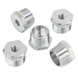 LTWFITTING Bar Production Stainless Steel 316 Pipe Hex Bushing Reducer Fittings 1 Inch Male x 1/4 Inch Female NPT Fuel Water Boat (Pack of 5)