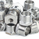 LTWFITTING Bar Production Stainless Steel 316 Pipe Hex Bushing Reducer Fittings 1 Inch Male x 1/4 Inch Female NPT Fuel Water Boat (Pack of 100)