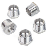 LTWFITTING Bar Production Stainless Steel 316 Pipe Hex Bushing Reducer Fittings 1 Inch Male x 1/2 Inch Female NPT Fuel Water Boat (Pack of 5)