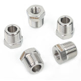 LTWFITTING Bar Production Stainless Steel 316 Pipe Hex Bushing Reducer Fittings 3/8 Inch Male x 1/8 Inch Female NPT Fuel Water Boat (Pack of 5)