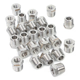 LTWFITTING Bar Production Stainless Steel 316 Pipe Hex Bushing Reducer Fittings 3/8 Inch Male x 1/8 Inch Female NPT Fuel Water Boat (Pack of 25)