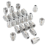 LTWFITTING Bar Production Stainless Steel 316 Pipe Fitting 1/8 Inch Female x 1/8 Inch Male NPT Adapter Air Fuel Water (Pack of 25)