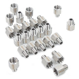 LTWFITTING Bar Production Stainless Steel 316 Pipe Fitting 1/4 Inch Female x 1/8 Inch Male NPT Adapter Air Fuel Water (Pack of 25)