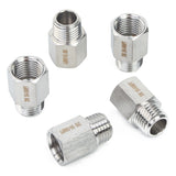 LTWFITTING Bar Production Stainless Steel 316 Pipe Fitting 1/4 Inch Female x 1/4 Inch Male NPT Adapter Air Fuel Water (Pack of 5)