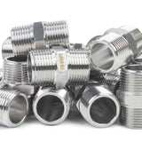 LTWFITTING Bar Production Stainless Steel 316 Pipe Hex Nipple Fitting 3/4 Inch Male NPT Water Boat (Pack of 100)