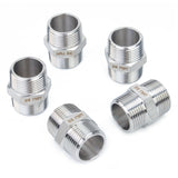 LTWFITTING Bar Production Stainless Steel 316 Pipe Hex Nipple Fitting 1 Inch Male NPT Water Boat (Pack of 5)