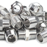 LTWFITTING Bar Production Stainless Steel 316 Pipe Hex Reducing Nipple Fitting 3/4 Inch x 1/2 Inch Male NPT Water Boat (Pack of 200)