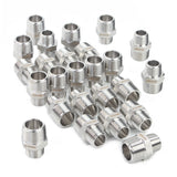 LTWFITTING Bar Production Stainless Steel 316 Pipe Hex Reducing Nipple Fitting 3/4 Inch x 1/2 Inch Male NPT Water Boat (Pack of 25)