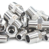 LTWFITTING Bar Production Stainless Steel 316 Pipe Hex Reducing Nipple Fitting 1/4 Inch x 1/8 Inch Male NPT Water Boat (Pack of 700)