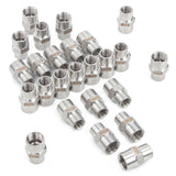 LTWFITTING Bar Production Stainless Steel 316 Pipe Fitting 1/4 Inch x 1/8 Inch Female NPT Reducing Coupling Water Boat (Pack of 25)