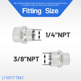 LTWFITTING Bar Production Stainless Steel 316 Pipe Fitting 3/8 Inch x 1/4 Inch Female NPT Reducing Coupling Water Boat (Pack of 400)