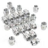 LTWFITTING Bar Production Stainless Steel 316 Pipe Fitting 3/8 Inch x 1/4 Inch Female NPT Reducing Coupling Water Boat (Pack of 25)