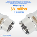 LTWFITTING Bar Production Stainless Steel 316 Pipe Fitting 1/4 Inch Female NPT Coupling Water Boat (Pack of 800)