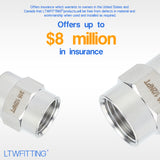 LTWFITTING Bar Production Stainless Steel 316 Pipe Fitting 1/2 Inch Female NPT Coupling Water Boat (Pack of 5)